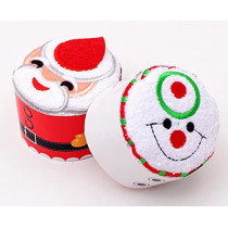 Brain Giggles Christmas Cupcake Hand Towel (Snowman)