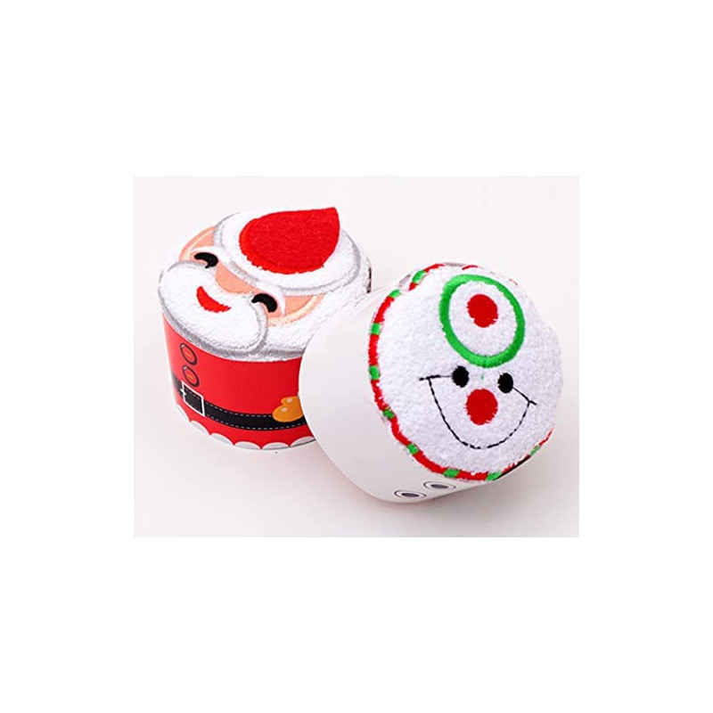 Brain Giggles Christmas Cupcake Hand Towel (Snowman)