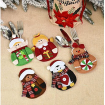 Brain Giggles Christmas Cutlery Holder - set of 4