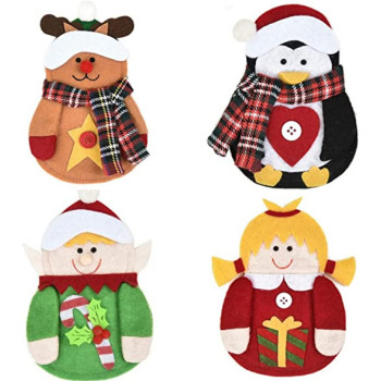 Brain Giggles Christmas Cutlery Holder - set of 4