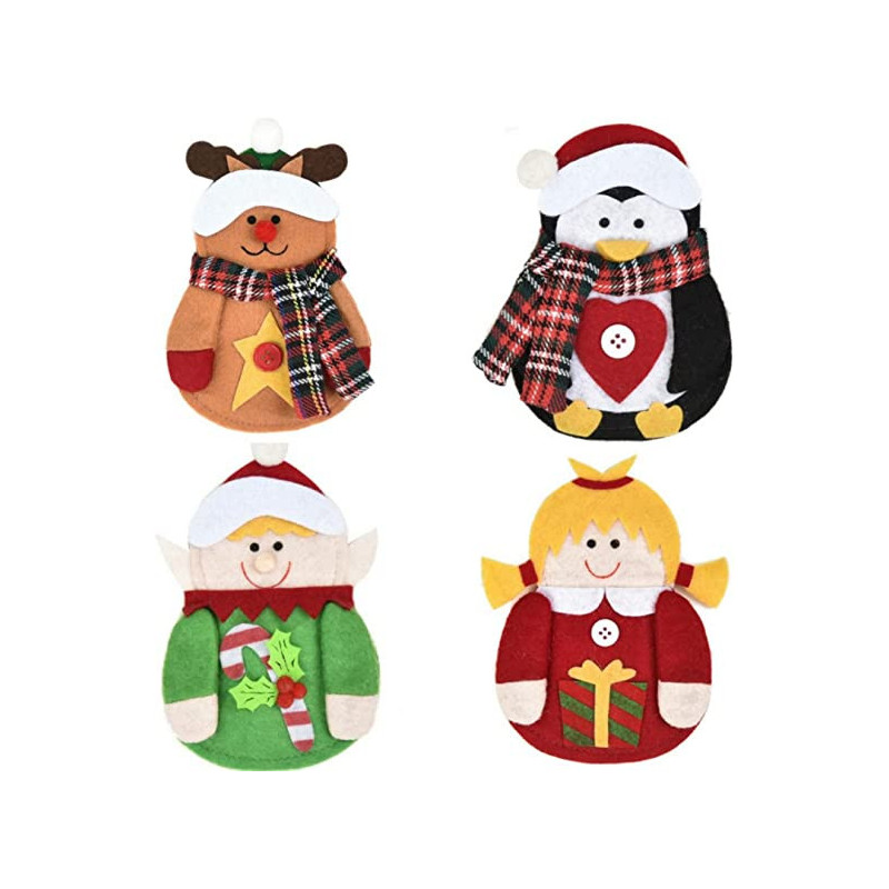 Brain Giggles Christmas Cutlery Holder - set of 4