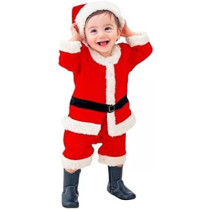 Jade Brain Giggles Kids Santa Claus Costume - Santa Claus Costume For Toddler Boys Santa Costume For Boys - (Large - 120cm)