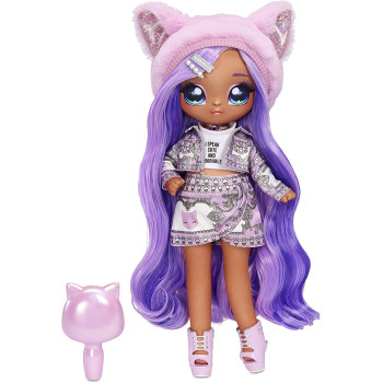 Na Na Na Surprise Family Soft Doll Multipack Of 2 Fashion Dolls + Cute Pet Kitty, Chic Outfits, Long Hair & Poseable, Includes 12 Accessories   Gift For Kids, Toy For Girls Boys Ages 5 6 7 8+ Years