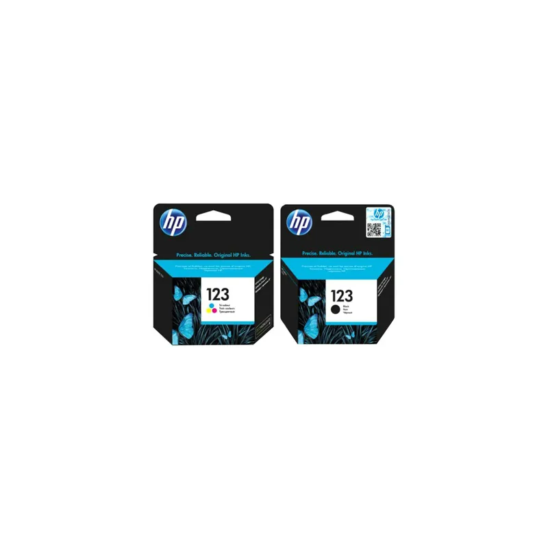 HP 123 Black + Tri-color Original Ink Cartridge F6V16AE+F6V17AE Black/Tri Color