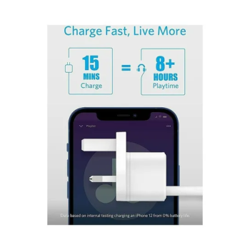 Anker 20W Fast Charger with Foldable Plug, PowerPort III 20W Cube Charger For iPhone 13/13 Mini/13 Pro/13 Pro Max/12, Galaxy, Pixel 4/3, iPad/ iPad mini, And More White