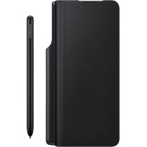 Samsung Galaxy Z Fold3 5G Leather Flip Cover With S Pen, Black
