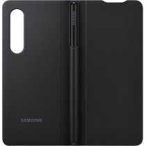 Samsung Galaxy Z Fold3 5G Leather Flip Cover With S Pen, Black
