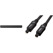 Sony 2.0Ch 120W Single Soundbar With Bluetooth, Bass Reflex Speaker S Force Surround, Ht S100 Black, Ht-S100 & Amazonbasics Digital Optical Audio Toslink Sound Bar Tv Cable - 6 Feet