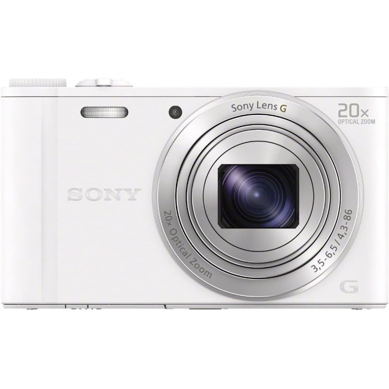 Sony Dscwx350 Digital Compact Camera With Wi-Fi And Nfc (18.2 Mp, 20X Optical Zoom) - White