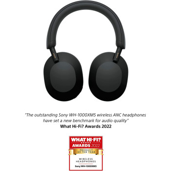 Sony Wh 1000Xm5 Noise Cancelling Wireless Headphones 30 Hours Battery Life Over Ear Style Optimised For Alexa And The Google Assistant With Built In Mic For Phone Calls Black, One Size
