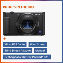 Sony Zv-1 Digital Camera For Content Creators, Vlogging And Youtube With Flip Screen, Built-In Microphone, 4K Hdr Video, Touchscreen Display, Live Video Streaming, Webcam