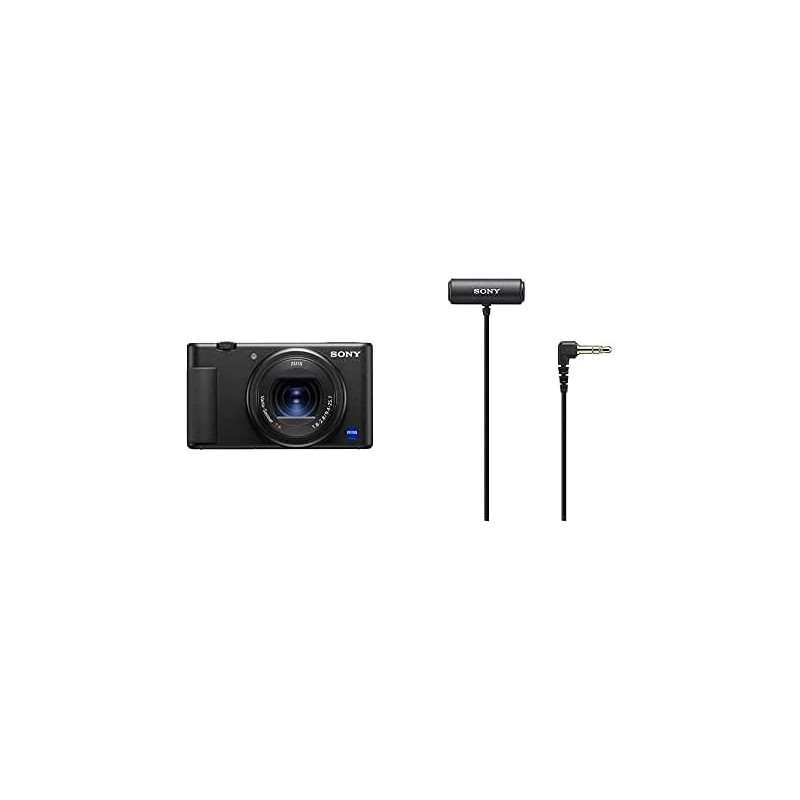 Sony Zv-1 Vlog Camera, Dsc-Zv1 With Sony Ecm-Lv1 Lavalier Microphone
