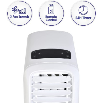 Super General 1 Ton Portable Air Conditioner, 12000 BTU, 24H Timer, Sgp-122-T3, White