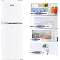 Super General 190 Liters Gross Compact Double Door Refrigerator Tropical Compressor, White, SGR-198-H, 1 Year Warranty