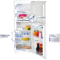 Super General 190 Liters Gross Compact Double Door Refrigerator Tropical Compressor, White, SGR-198-H, 1 Year Warranty