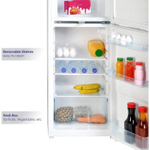Super General 190 Liters Gross Compact Double Door Refrigerator Tropical Compressor, White, SGR-198-H, 1 Year Warranty