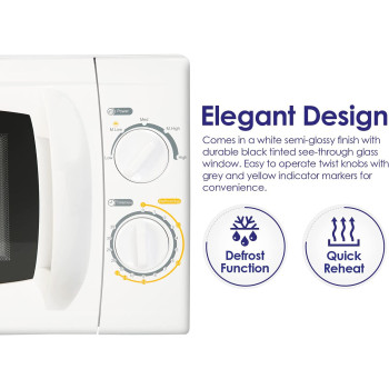 Super General 20 Liters Microwave Oven, White - SGM M921, 1 Year Warranty