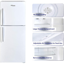 Super General 250 Liters Gross Compact Double Door Refrigerator-Freezer, White, Sgr-260-W, 1 Year Warranty
