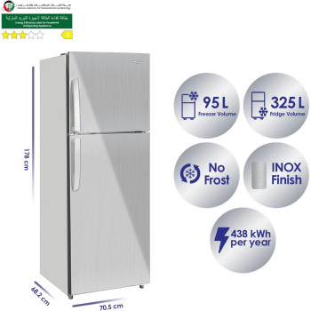 Super General 510 Liters Gross Double Door Refrigerator-Freezer, Multi-Flow-Cooling, Sgr-510-L, 1 Year Warranty