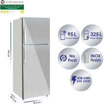 Super General 510 Liters Gross Double Door Refrigerator-Freezer, Multi-Flow-Cooling, Sgr-510-L, 1 Year Warranty