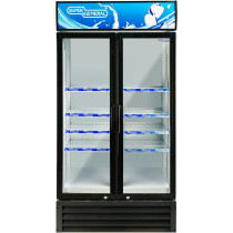 Super General 800 Liter Gross Double-Door Chiller, Upright Beverage-Showcase, Energy-Saving, Low-Noise, White/Black, SGSC-818-IF, 94 X 58.5 X 206 Cm, 1 Year Warranty