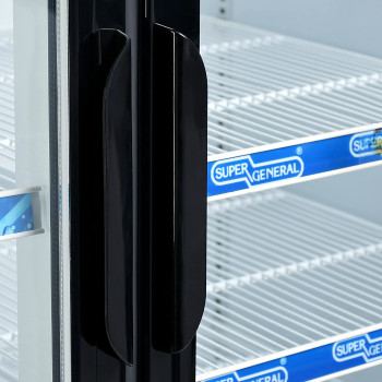 Super General 800 Liter Gross Double-Door Chiller, Upright Beverage-Showcase, Energy-Saving, Low-Noise, White/Black, SGSC-818-IF, 94 X 58.5 X 206 Cm, 1 Year Warranty