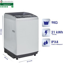 Super General 9 Kg Fully Automatic Top-Loading Washing Machine Sgw-920-Ns, Silver, 8 Programs, 1 Year Warranty