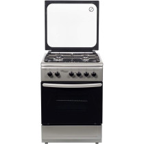 Super General Freestanding Gas-Cooker 4-Burner Stainless-Steel Cooker, Silver, Sgc 5470MSFS