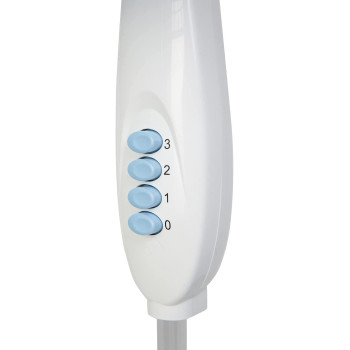 Super General Pedestal Fan, Oscillation, Adjustable In Height Up To 140 Cm, 3 Speed, White, Energy-Saving, 50W, Sgsf-28-M, One Year Warranty