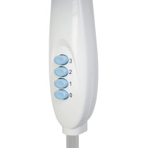 Super General Pedestal Fan, Oscillation, Adjustable In Height Up To 140 Cm, 3 Speed, White, Energy-Saving, 50W, Sgsf-28-M, One Year Warranty