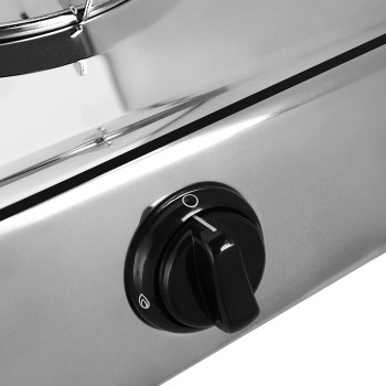 Super General Table-Top Gas-Cooker 2 Burner, Stainless-Steel-Cooker, Removable Trivet And Saucer Tray, Silver, Sgb-212-Ffd, 70 X 30 X 10 Cm, 1 Year Warranty