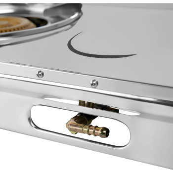 Super General Table-Top Gas-Cooker 2 Burner, Stainless-Steel-Cooker, Removable Trivet And Saucer Tray, Silver, Sgb-212-Ffd, 70 X 30 X 10 Cm, 1 Year Warranty