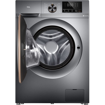 Tcl 10Kg Direct Drive Front Loading Washing Machine, 1200 Rpm 15 Programs, Fully Automatic Washer With Inverter Motor, Led Display, Delay Start & Child Lock, Dark Grey, P210Flg