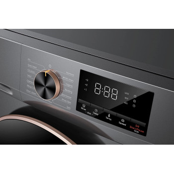 Tcl 10Kg Direct Drive Front Loading Washing Machine, 1200 Rpm 15 Programs, Fully Automatic Washer With Inverter Motor, Led Display, Delay Start & Child Lock, Dark Grey, P210Flg