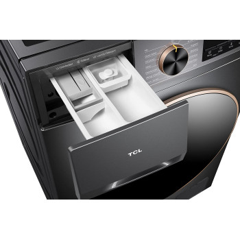Tcl 10Kg Direct Drive Front Loading Washing Machine, 1200 Rpm 15 Programs, Fully Automatic Washer With Inverter Motor, Led Display, Delay Start & Child Lock, Dark Grey, P210Flg