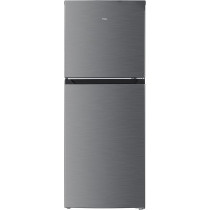 TCL 256 Liters Double Door Top Mount Refrigerator, Large Crisper Drawer With Humidity Control - Silver (P256TMS)