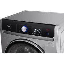 TCL 8 Kg Front Loading Washing Machine, 1400 Rpm, 16 Programs Fully Automatic Washer, Silver, P808FlS