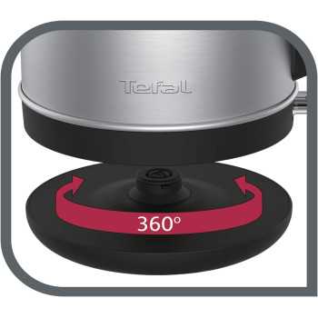 Tefal Express Large Capacity 1.7 Litre Kettle, 2400 Watt, Silver, Plastic/Stainless Steel Ki280D27, 1 Year Warranty