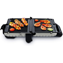 Tefal Grill Ultra Compact Barbecue / BBQ Grill, 1700 Watts, Silver (GC302B28)