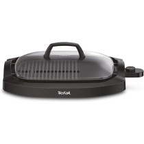 Tefal Plancha Electric Smokeless Grill With Lid, Black, Plastic/Steel, Cb6A0827, 1 Year Warranty