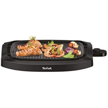 Tefal Plancha Electric Smokeless Grill With Lid, Black, Plastic/Steel, Cb6A0827, 1 Year Warranty