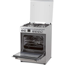Terim 60X60 Cooker, 4 Gas Burners, With 55L Oven Capacity, Stainless Steel, Terge66St, 1 Year Warranty