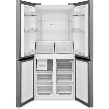 Terim 700 Liters French Four Door Bottom Freezer Refrigerator, No Frost Technology, Chill Zone & Digital Door Display, Made In Turkey, Silver Inox, Terbf700Fdvs, 1 Year Warranty