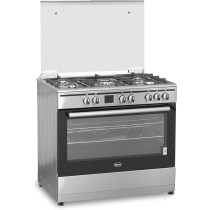 Terim 90X60 Combination Cooker, 5 Gas Burners, Stainless Steel, Terge96St, 1 Year Warranty