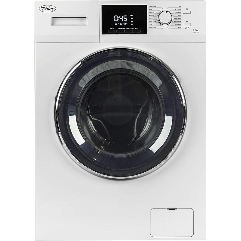 Terim Front Load Washer 7 Kg, 1200 RPM, White, TERFL71200, 1 Year Warranty