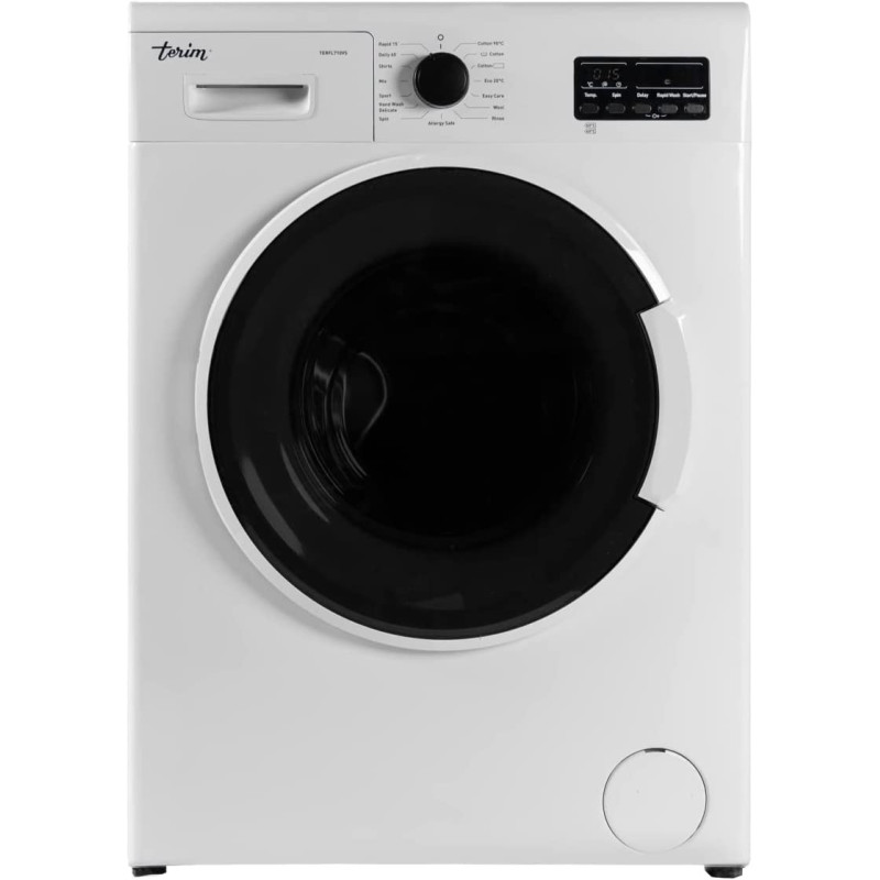 Terim TERFL710VS, 7 Kg Front Load Fully Automatic Washing Machine, 1000 RPM, White, 1 Year Warranty