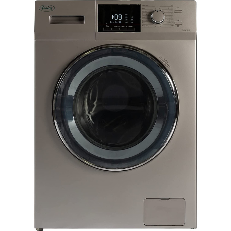 Terim TERFL71200S, 7 Kg Front Load Washing Machine, 1200 RPM, Silver, One Year Warranty