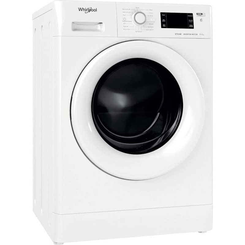Whirlpool Freestanding Washer Dryer, 8/ 6 Kg, White - Fwdg86148Wgcc, 1 Year Warranty