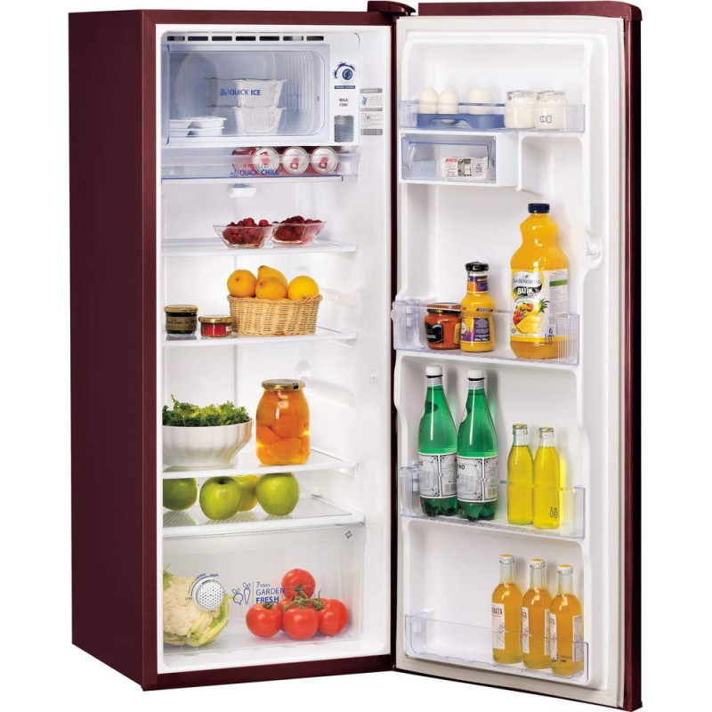 Whirlpool Single Door Refrigerator, 190 Liters, Wine Red, Wmd205Wn"Min 1 Year Manufacturer Warranty"