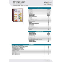 Whirlpool Single Door Refrigerator, 190 Liters, Wine Red, Wmd205Wn"Min 1 Year Manufacturer Warranty"